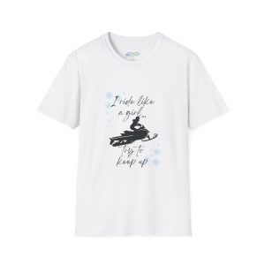 Bonvoyage Snowmobiling Adventure T-Shirt - Ride Like a Girl Design